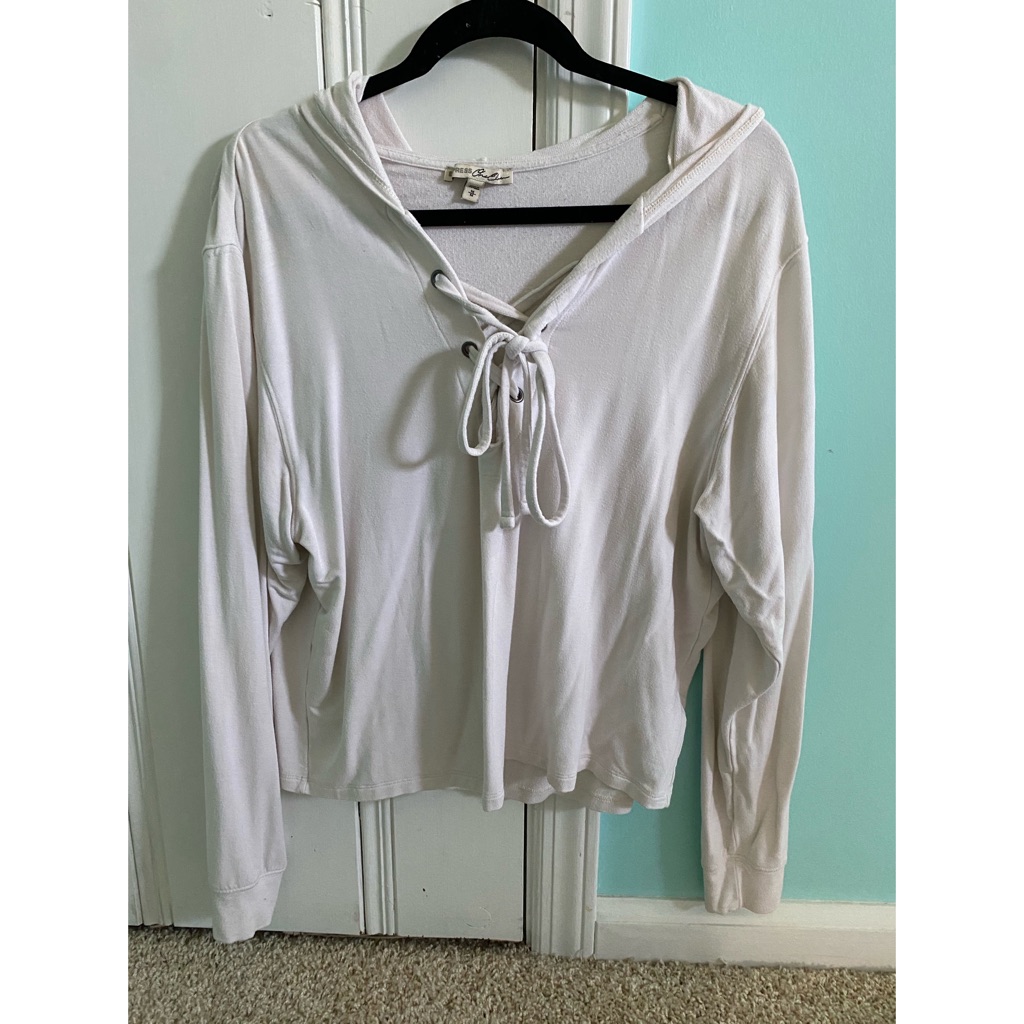 Express Cropped Lace Up Hoodie Bundle: 2 For $16